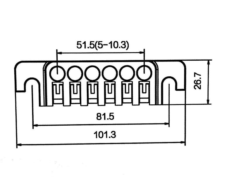 Guyker Guitar TP-6 Bridge Stop Bar - Vintage 70's Bridges Tailpiece with Studs and Inserts Replacement Compatible with LP Les Paul SG ES 6 String Electric Guitar(Black) - Image 4